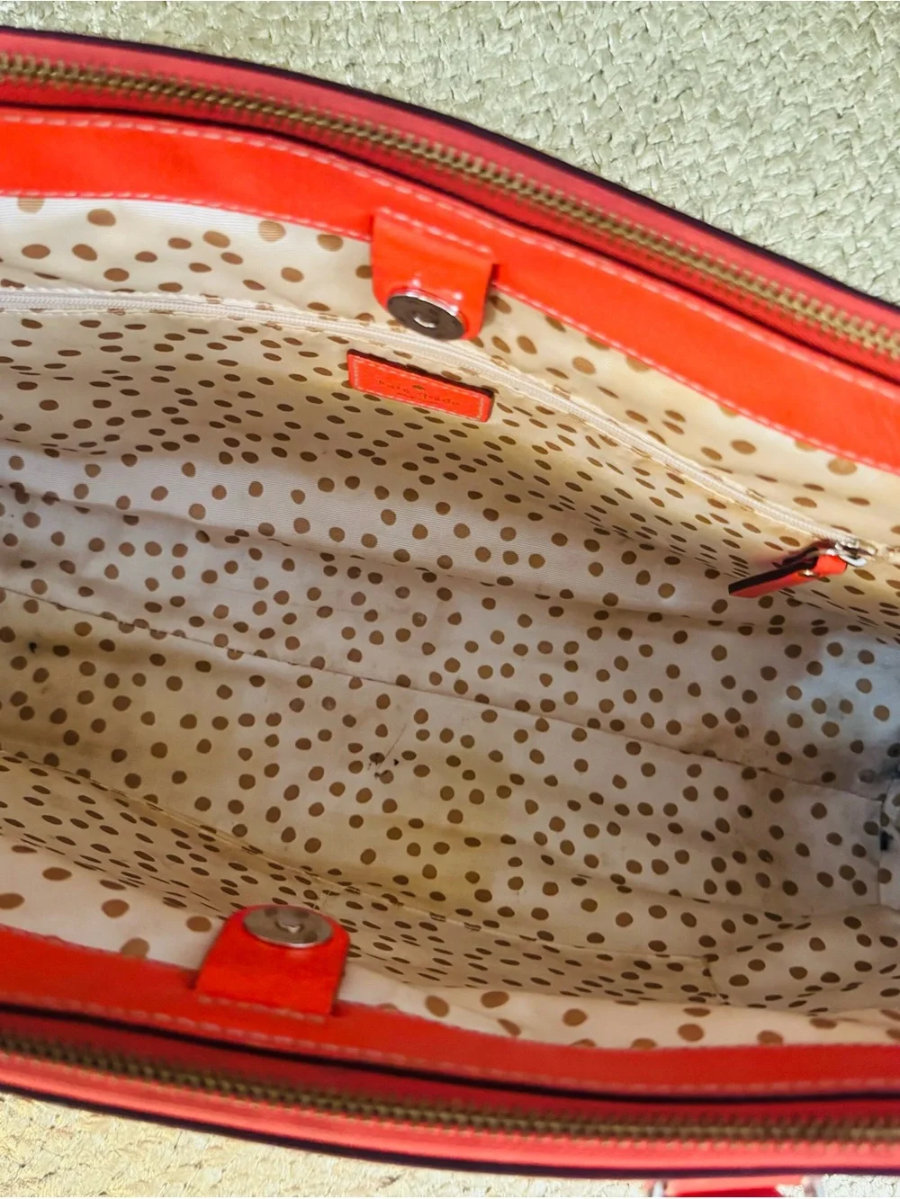 kate spade Red Leather Satchel - Picture 8 of 8